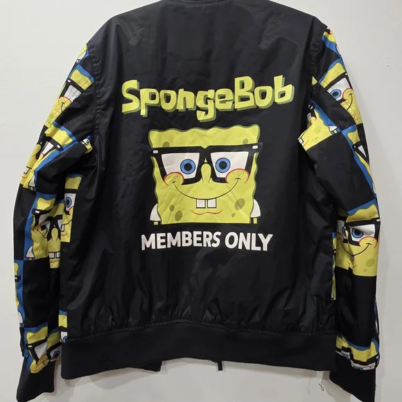 SpongeBob SquarePants Mens Jacket - Black and Yellow - Picture 8 of 8
